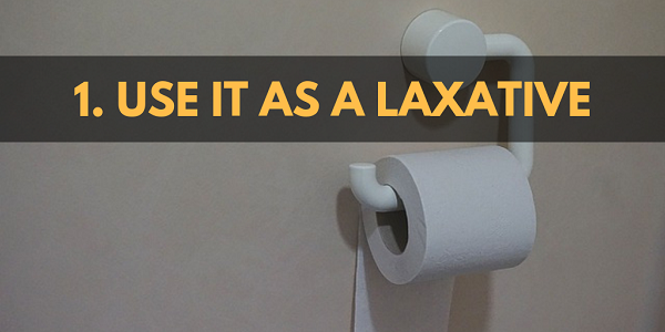 Epsom salt as a laxative.