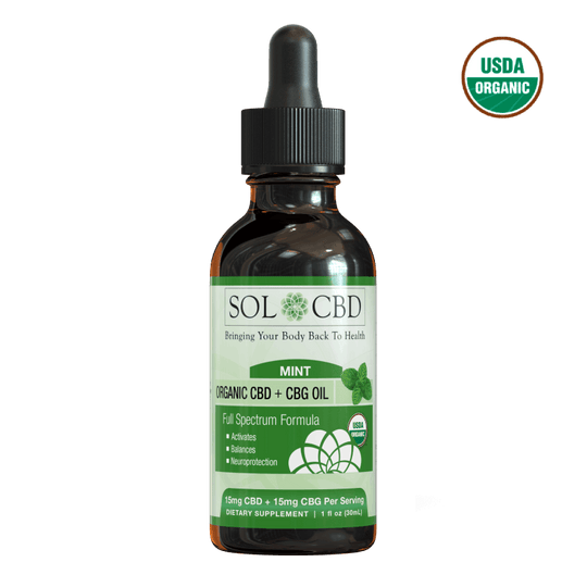 Organic CBG + CBD Oil Tincture - Mint