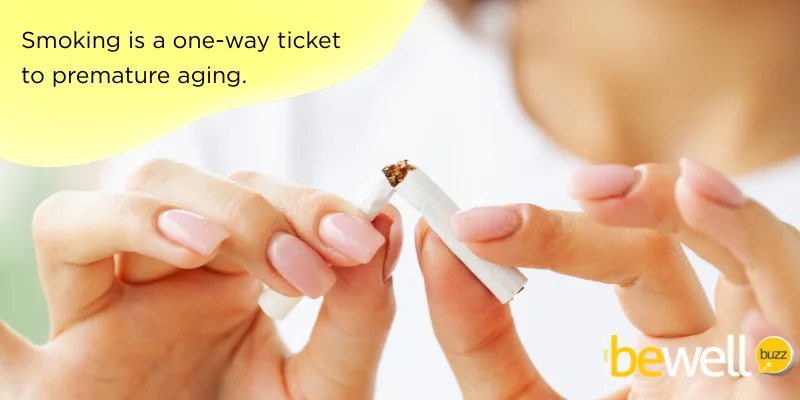 Smoking is a one-way ticket to premature aging.