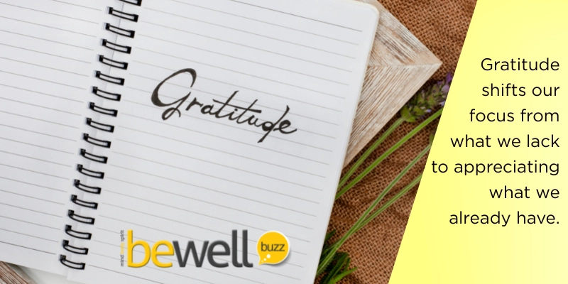 Gratitude shifts our focus from what we lack to appreciating what we already have.
