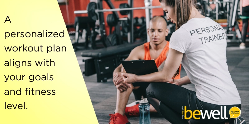 A personalized workout plan aligns with your goals and fitness level.